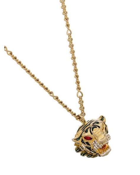 tiger necklace gucci|gucci tiger head necklace.